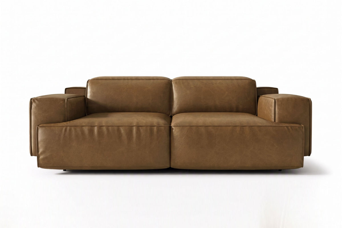 Valentina Distressed Leather Recliner Sofa