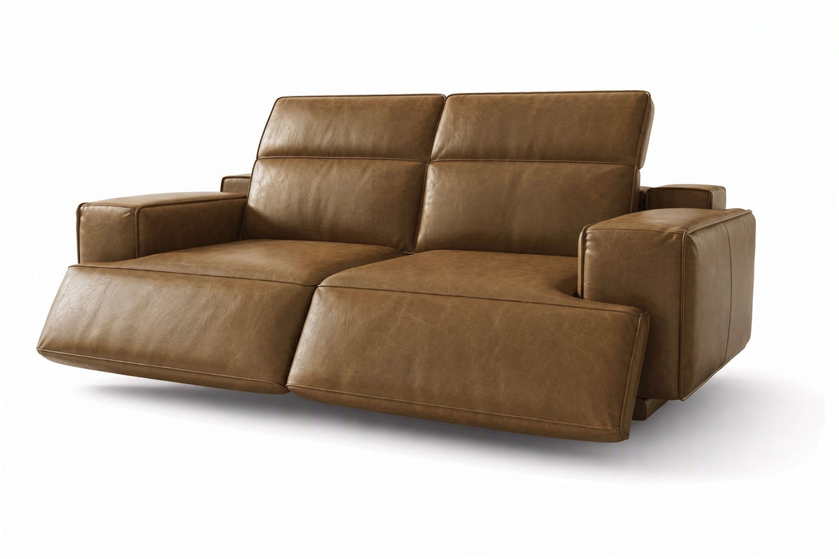 Valentina Distressed Leather Recliner Sofa