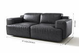 Valentina Distressed Leather Recliner Sofa