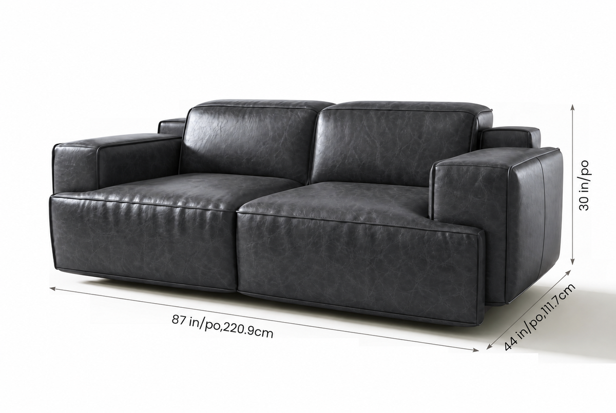 Valentina Distressed Leather Recliner Sofa