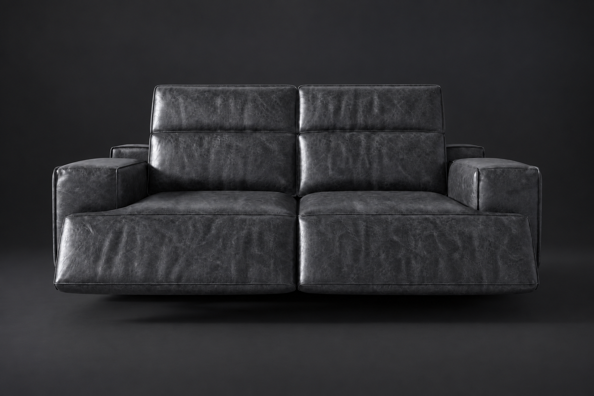 Valentina Distressed Leather Recliner Sofa