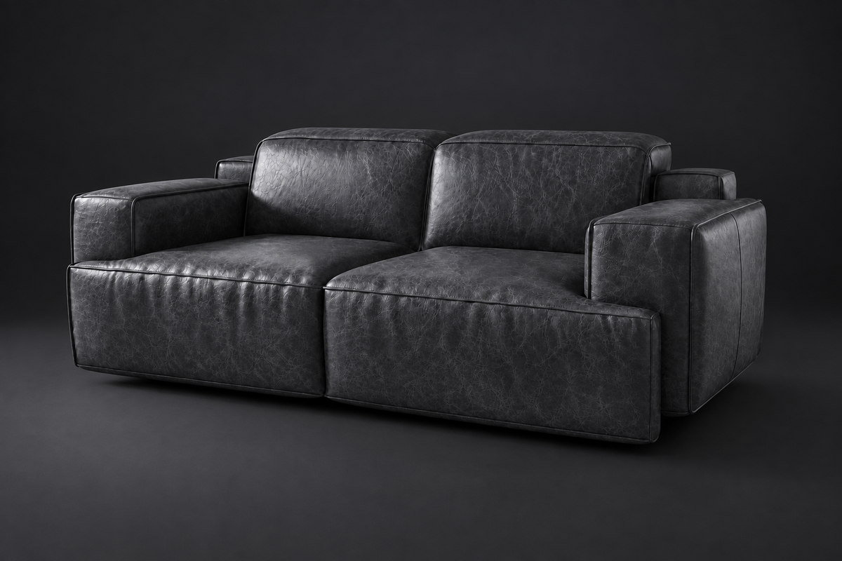 Valentina Distressed Leather Recliner Sofa