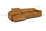 Valentina Distressed Leather Recliner Sofa