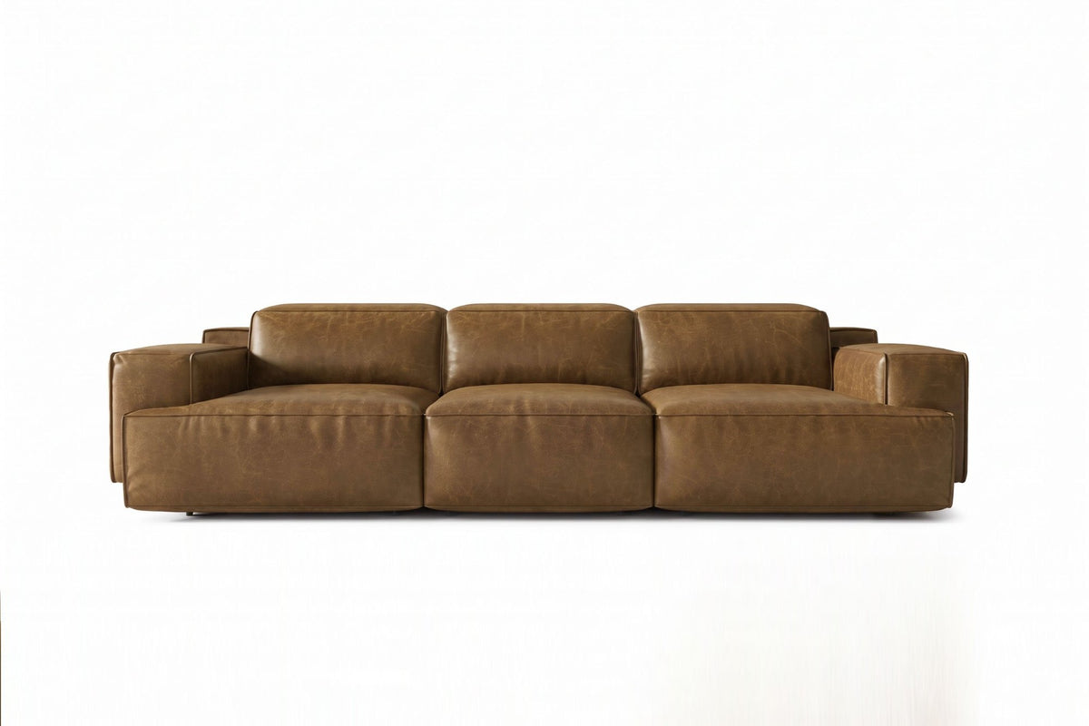 Valentina Distressed Leather Recliner Sofa