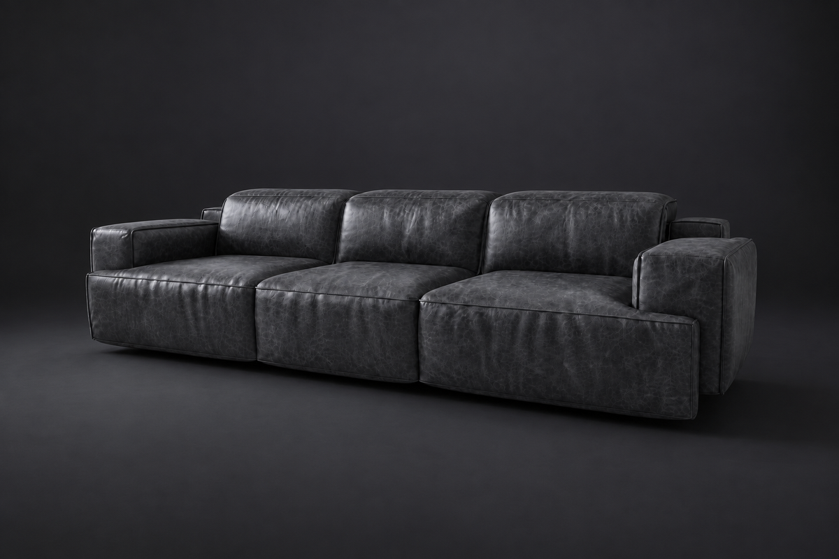 Valentina Distressed Leather Recliner Sofa