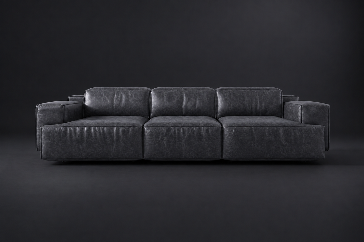 Valentina Distressed Leather Recliner Sofa