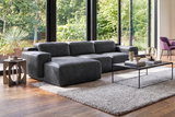 Valentina Distressed Leather Recliner Sectional Sofa