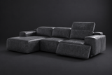 Valentina Distressed Leather Recliner Sectional Sofa