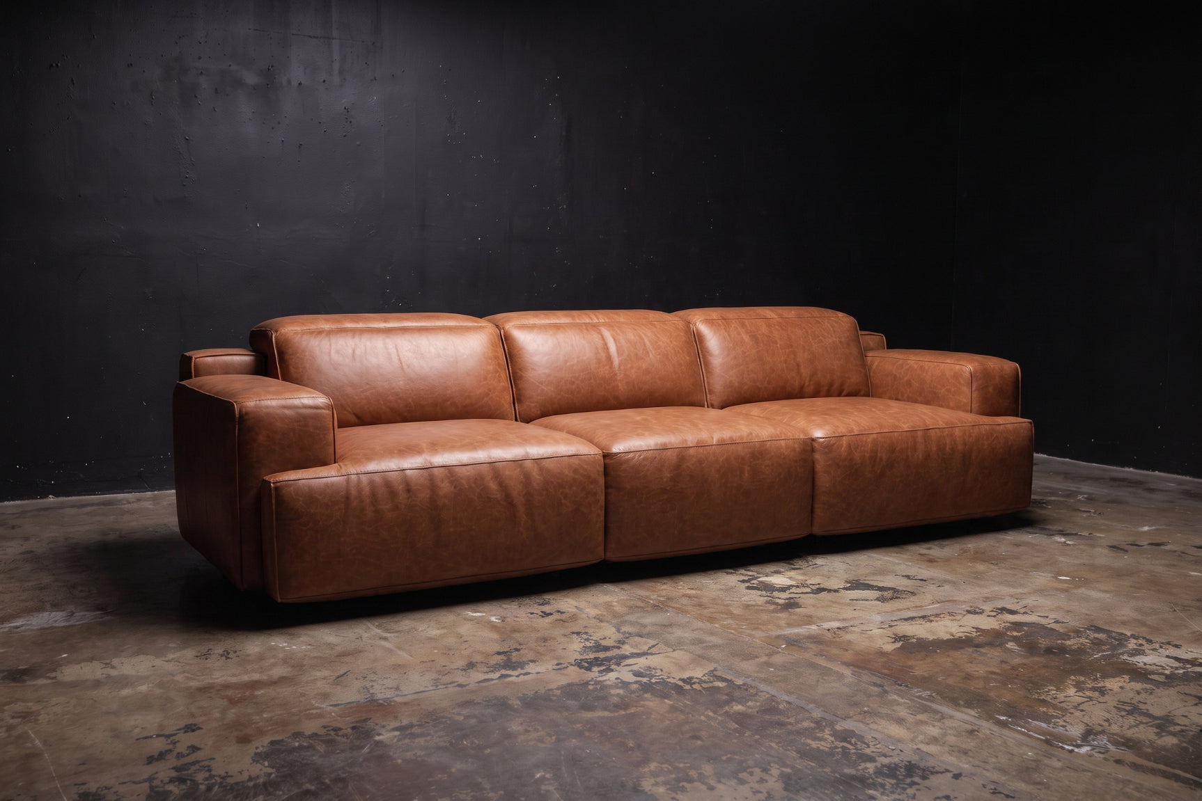 Valentina Distressed Leather Recliner Sofa
