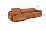 Valentina Distressed Leather Recliner Sofa