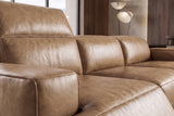 Valentina Distressed Leather Recliner Sectional Sofa