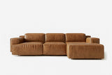 Valentina Distressed Leather Recliner Sectional Sofa