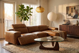 Valentina Distressed Leather Recliner Sectional Sofa