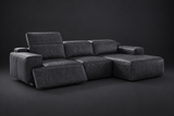 Valentina Distressed Leather Recliner Sectional Sofa