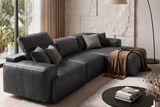 Valentina Distressed Leather Recliner Sectional Sofa