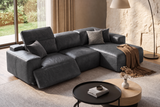 Valentina Distressed Leather Recliner Sectional Sofa