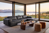 Valentina Distressed Leather Recliner Sectional Sofa