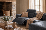 Valentina Distressed Leather Recliner Sectional Sofa