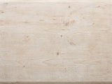 Close-up of the Varallo Reclaimed Pine Side Table: the whitewashed reclaimed pine grain of the top