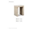 Varallo Reclaimed Pine Side Table dimensions: 20.0 in wide, 16.0 in deep, 25.0 in high