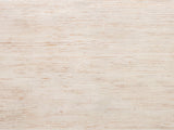 Close-up of the Varallo Reclaimed Pine Waterfall Coffee Table: the whitewashed grain of the reclaimed pine top