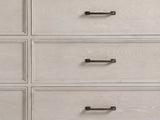 Close-up of the Venzone 64-Inch Cerused Oak 6-Drawer Dresser: drawers