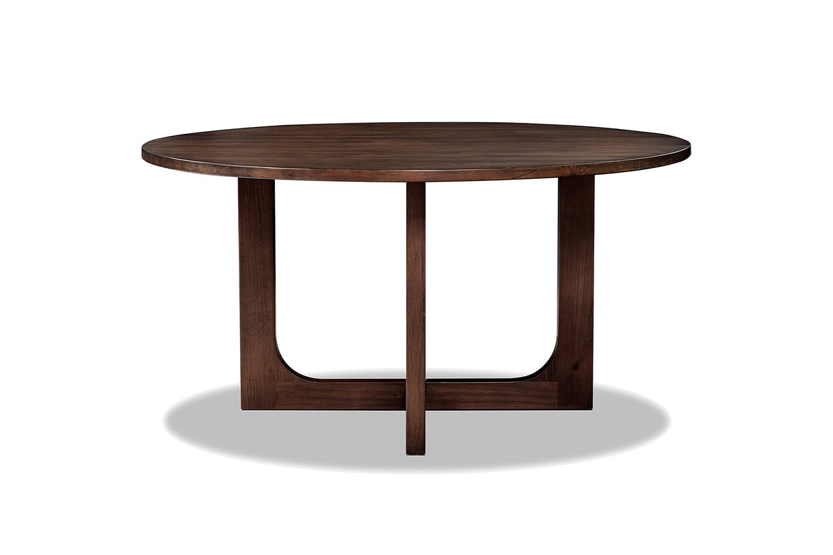 Verbicaro 60-Inch Round Reclaimed Pine Dining Table, front view