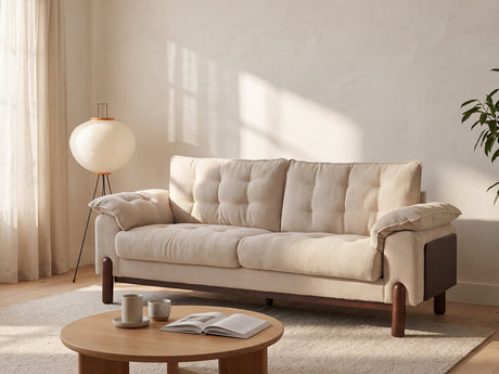 Verona Tufted Boucle Sofa in a furnished room