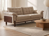 Verona Tufted Boucle Sofa in a sunlit room