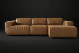 Valentina Distressed Leather Recliner Sectional Sofa