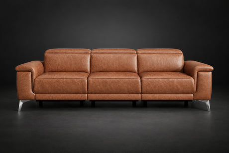 Valencia Pista Distressed Leather Reclining Sofa