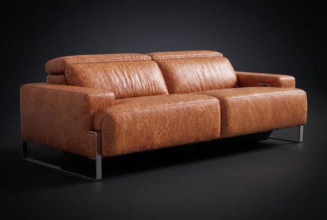 Valencia Melania Distressed Leather Recliner Sofa