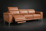 Valencia Pista Distressed Leather Reclining Sofa