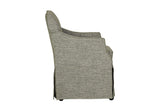Zagarise Hidden-Caster Skirted Upholstered Dining Chair, side view