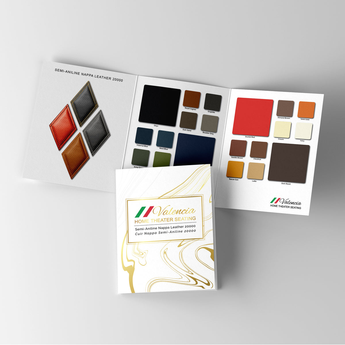 SemiAniline Italian Nappa 20000 Leather Sample