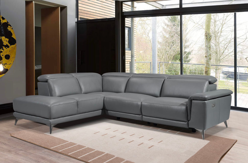 Premium Grey Leather Sectionals For Any