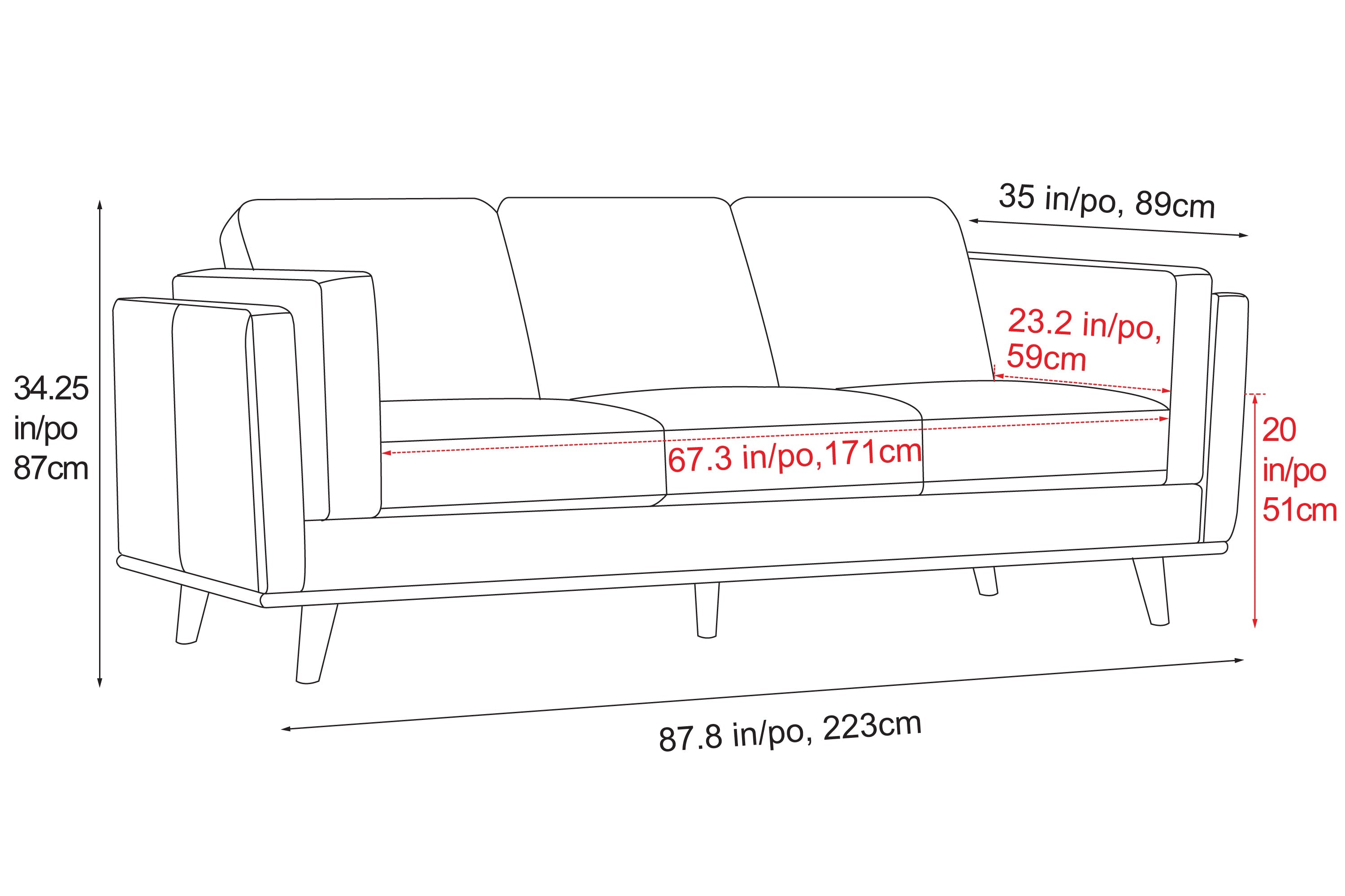 Wide 3 best sale seater sofa