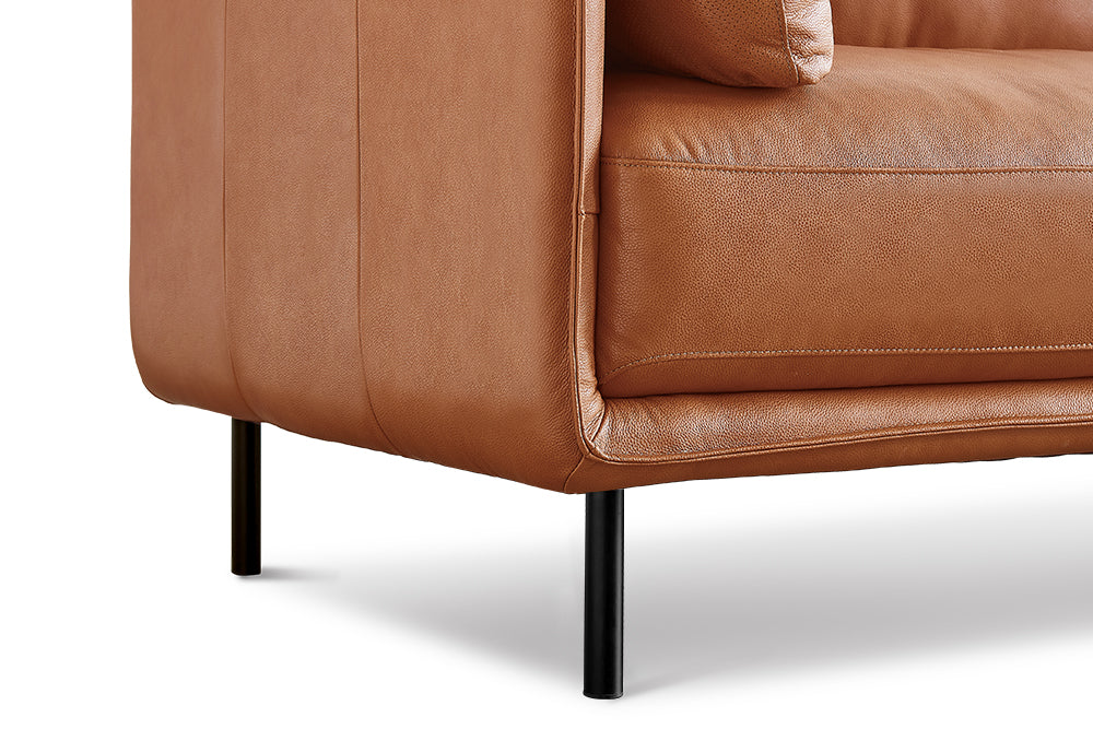 Valencia Chloe Contemporary Italian Nappa 11000 Leather Sofa