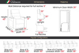 Valencia Palermo Home Theater Seating Row of 2 Loveseat, Black