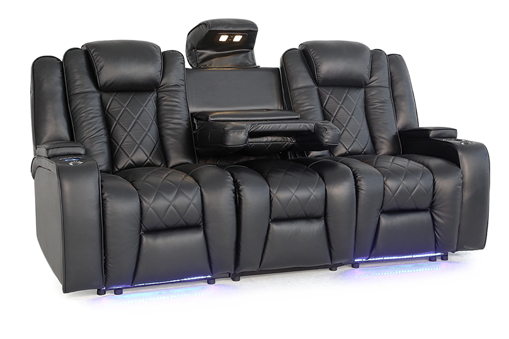 Oxford Console Edition 3-Seat Entertainment Room Recliner