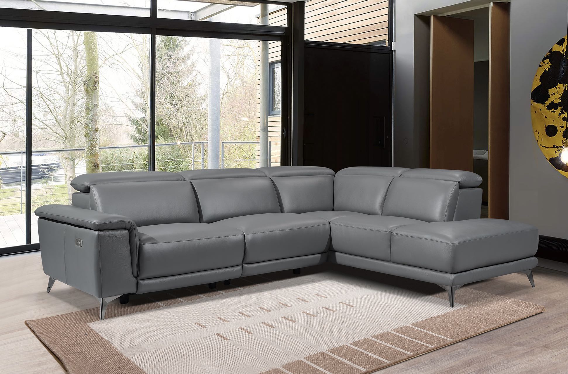 Softline pista store leather sectional