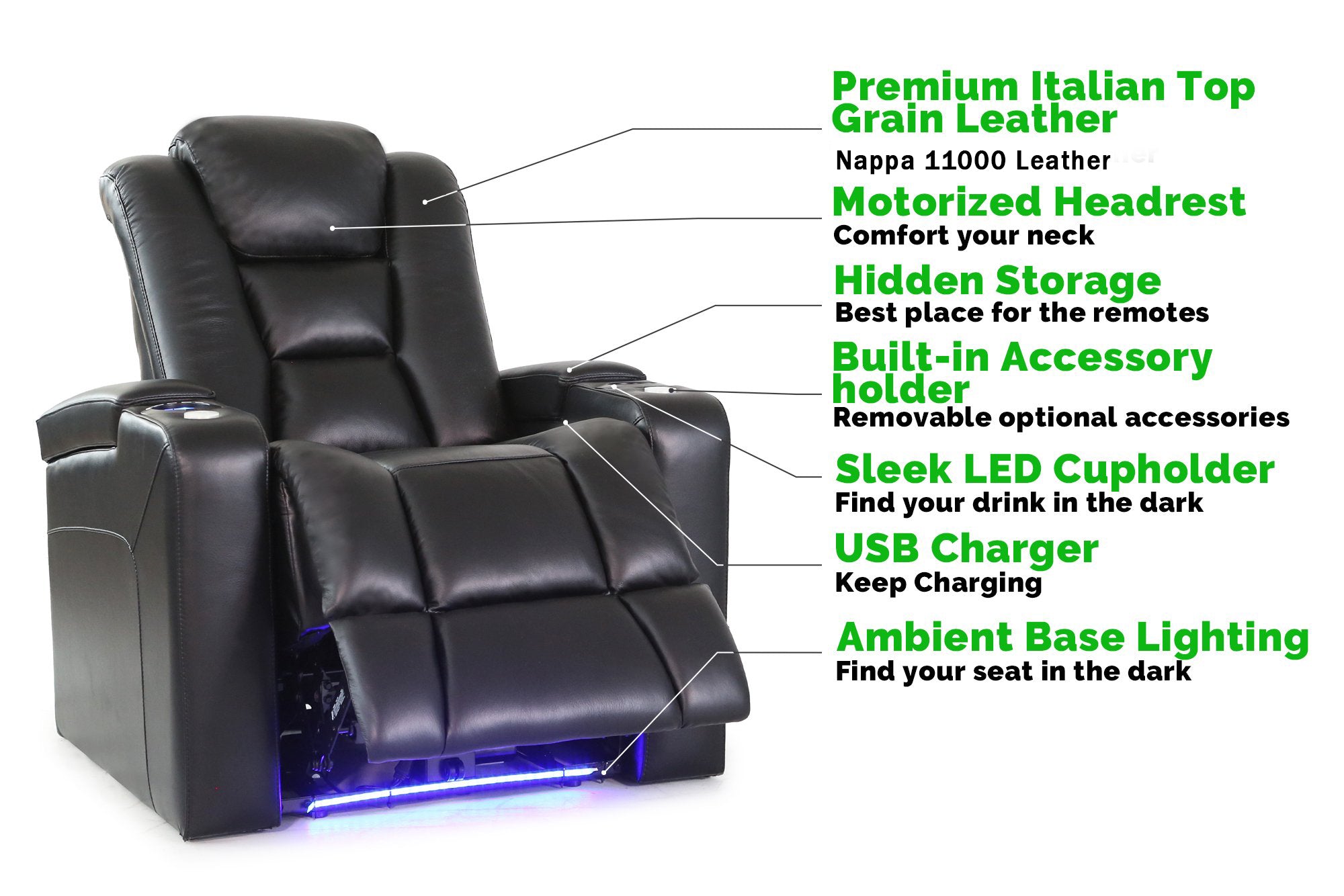 Venice Extra Comfortable Leather Theater Seating