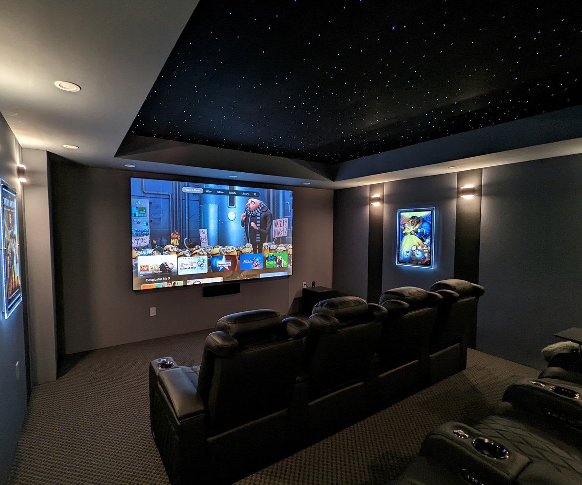 Private screen room with a finished star ceiling